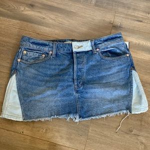 Free People denim mini skirt